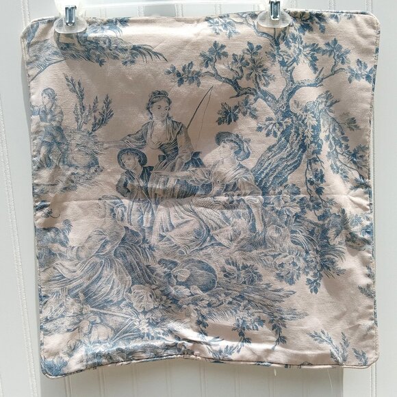 Maison d' Hermine Pillow Cover The Miller Blue French Country Toile 18.5 x 19" - Picture 1 of 11